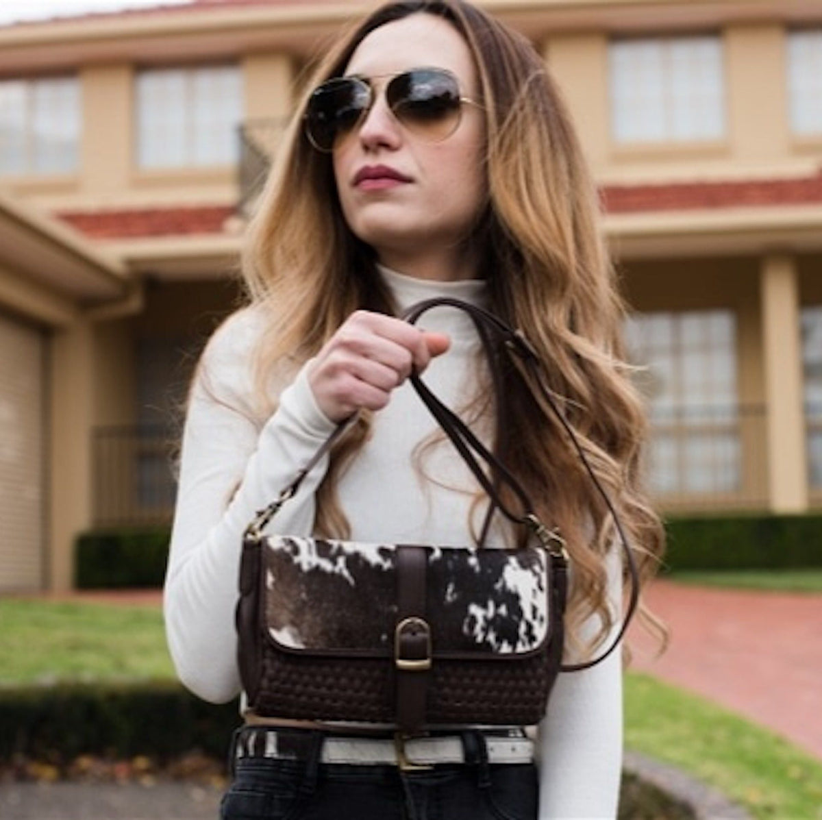 Brighton - Cowhide Woven Sling Bag by HYDE™